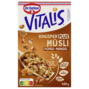 Dr. Oetker Vitalis Knuspermüsli Plus Honig-Mandel