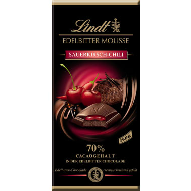 Lindt Schokolade Edelbittermousse Sauerkirsch-Chili