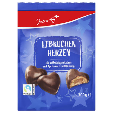 Jeden Tag Gefüllte Lebkuchen-Herzen Vollmilch