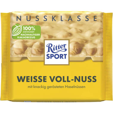 Ritter Sport Schokolade Nussklasse Weiße Voll-Nuss