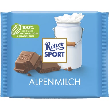 Ritter Sport Schokolade Bunte Vielfalt Alpenmilch