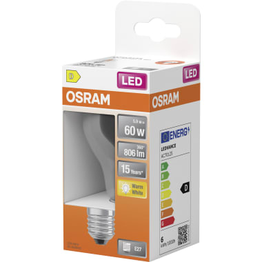 Osram Cl E27/6.5W/806lm Klar