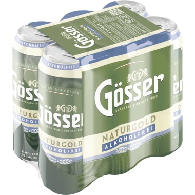 Gösser Naturgold Alkoholfrei Tray 6x 0,5 Liter Dose