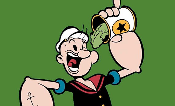 Popeye and Spinach Makanan Favorit Tokoh Kartun - Popeye