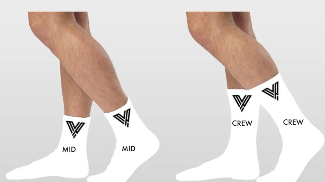 custom socks length