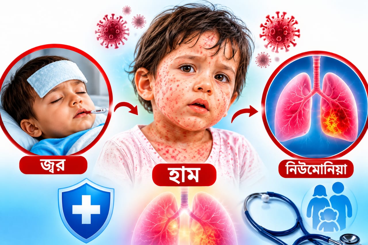হাম, জ্বর ও নিউমোনিয়া—সম্পর্ক কী এবং হোমিওপ্যাথিক চিকিৎসা