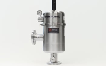 Self-cleaning filter for process water