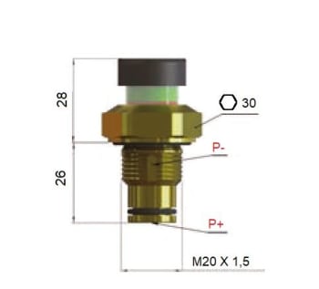 Visual Clogging Indicator, Differential Pressure 5 bar