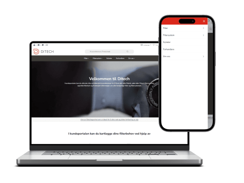 Kundeportalen gir full kontroll på filtrene dine med enkel administrasjon