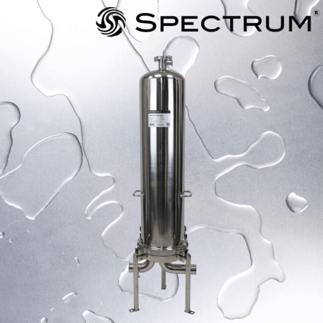 PSFH-SEP-3-30-2-226E : SPECTRUM Sanitary Filter Housing 3 x 30 226 End-Cap 2" Tri-Clamp EPDM Seal