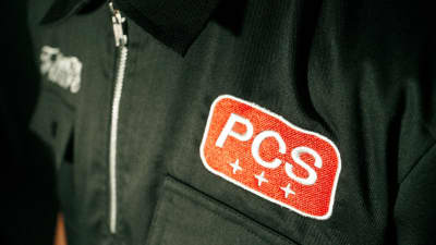 Left Pocket PCS Logo Embroidery - Supporting View close-up