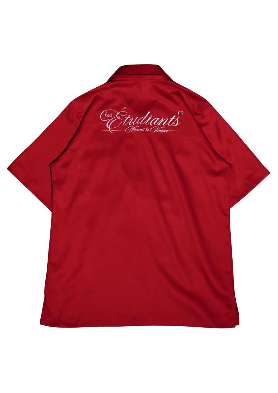 Royal Red Workshirt - Back view with We Lead The Future emblem