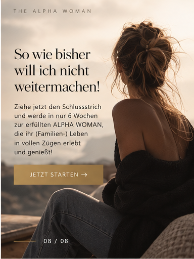 So wie bisher will ich nicht weitermachen! Jetzt starten.