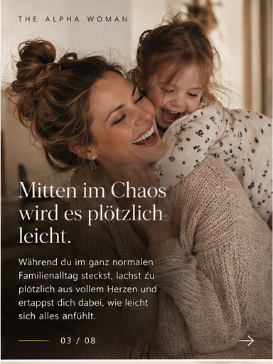 Mitten im Chaos wird es plötzlich leicht.