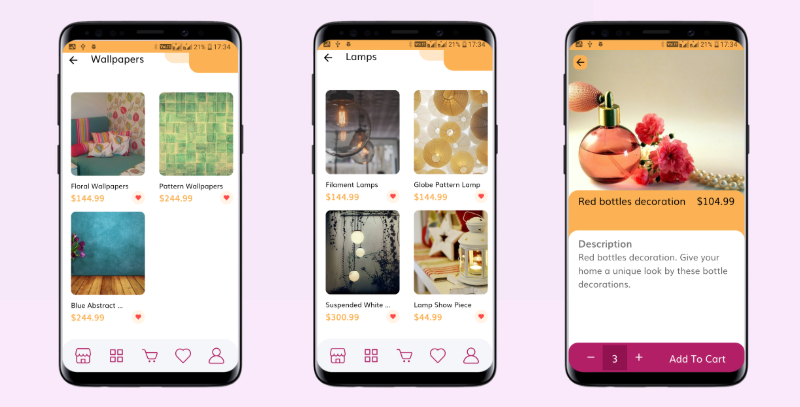 Flutter eCommerce App - Furniture and Home Decoration UI Template - 3