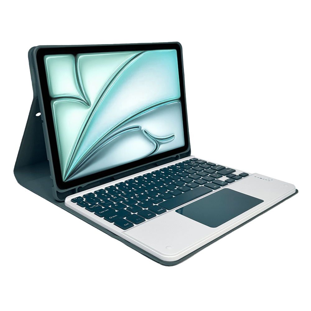 Smart Case con Teclado Bluetooth y Touchpad - SMARTCASE IP 9.7 TC + PAD GREEN