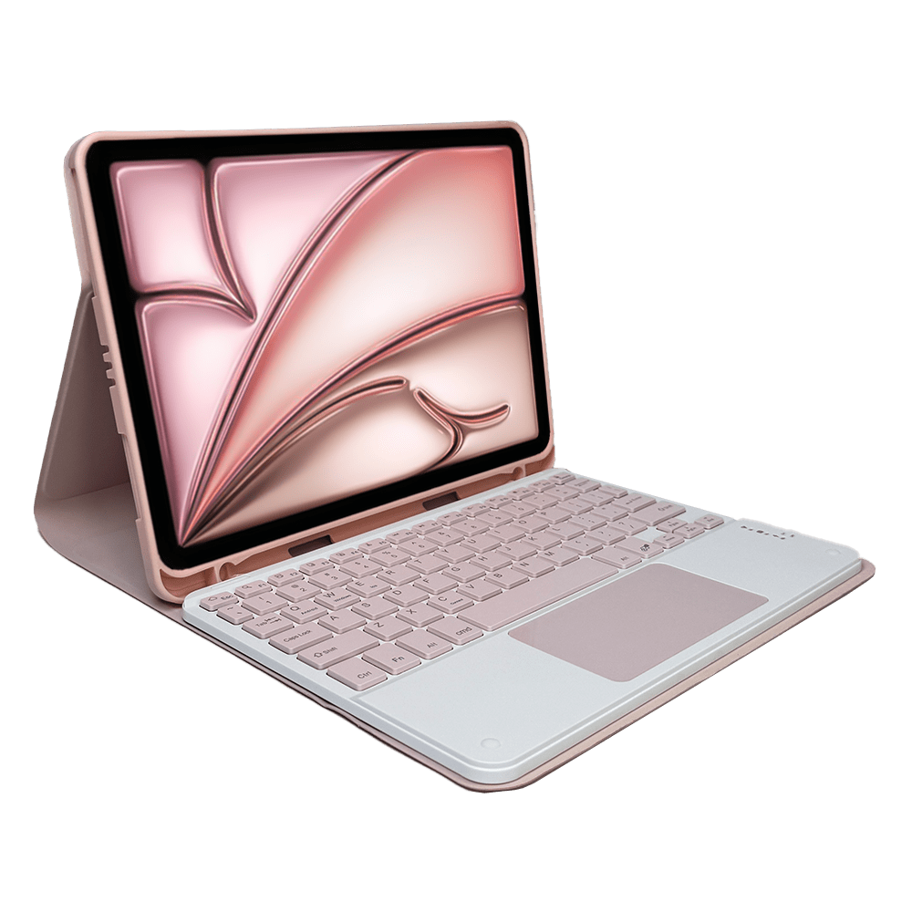 Smart Case con Teclado Bluetooth y Touchpad - SMARTCASE IP AIR 4/5 10.9 / AIR6(2024) TC + PAD PINK