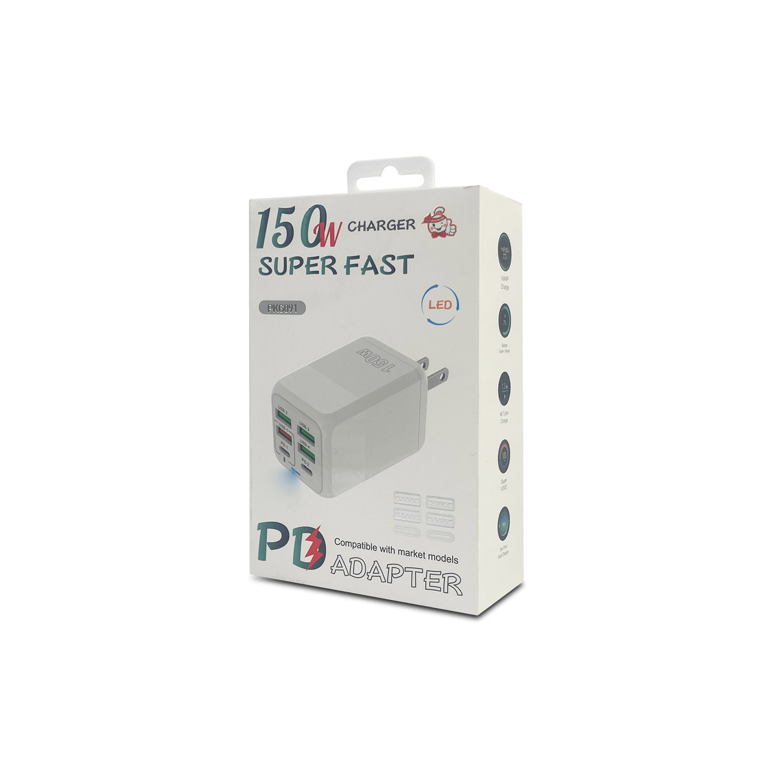 Cargador Cubo PKG091 PD 150W - CARGADOR CUBO PKG091 PD 150W BLACK