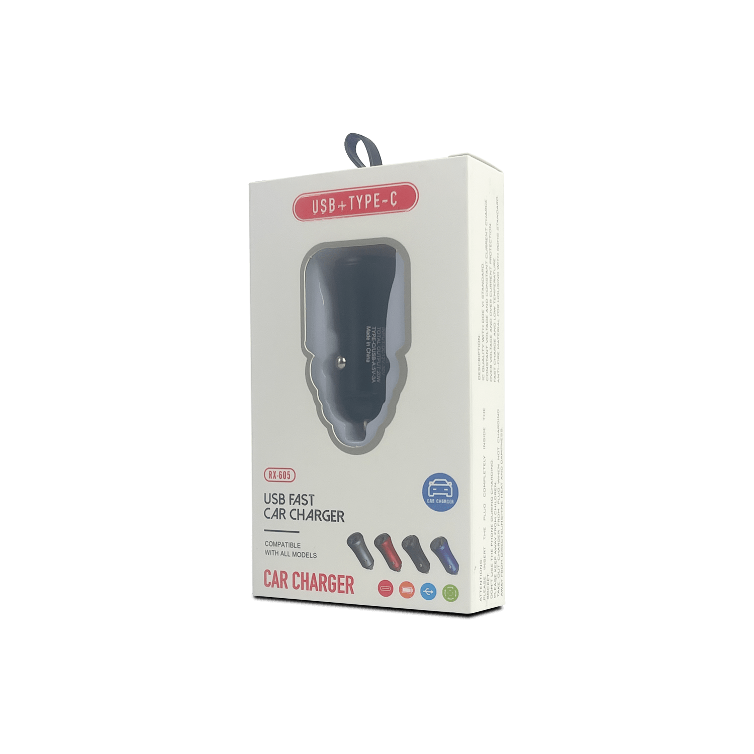 Cargador Carro 20W RX-605 - CARGADOR CARRO 20W BLACK RX-605