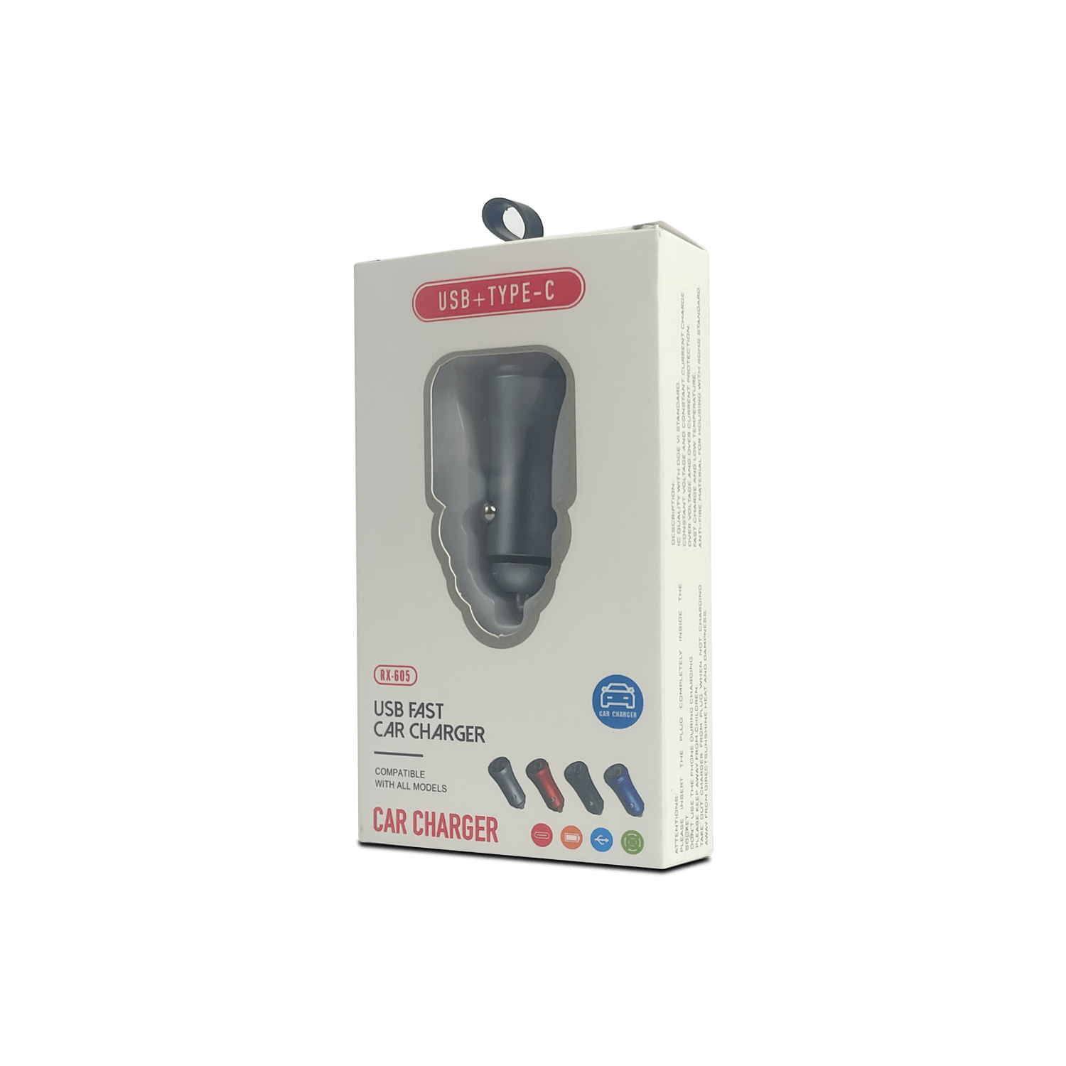 Cargador Carro 20W RX-605 - CARGADOR CARRO 20W SILVER RX-605