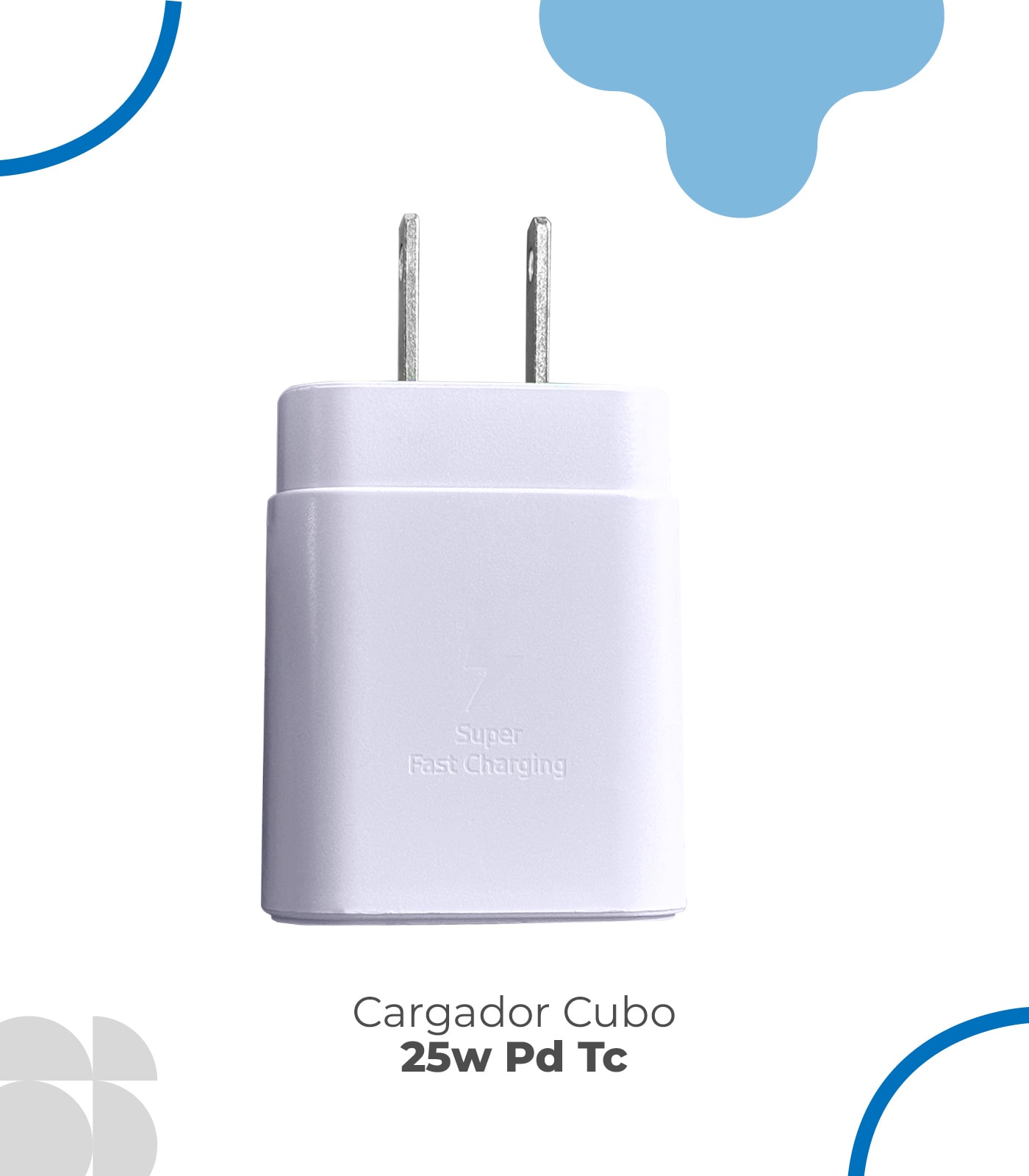 CARGADOR CUBO 25W PD TC BLACK