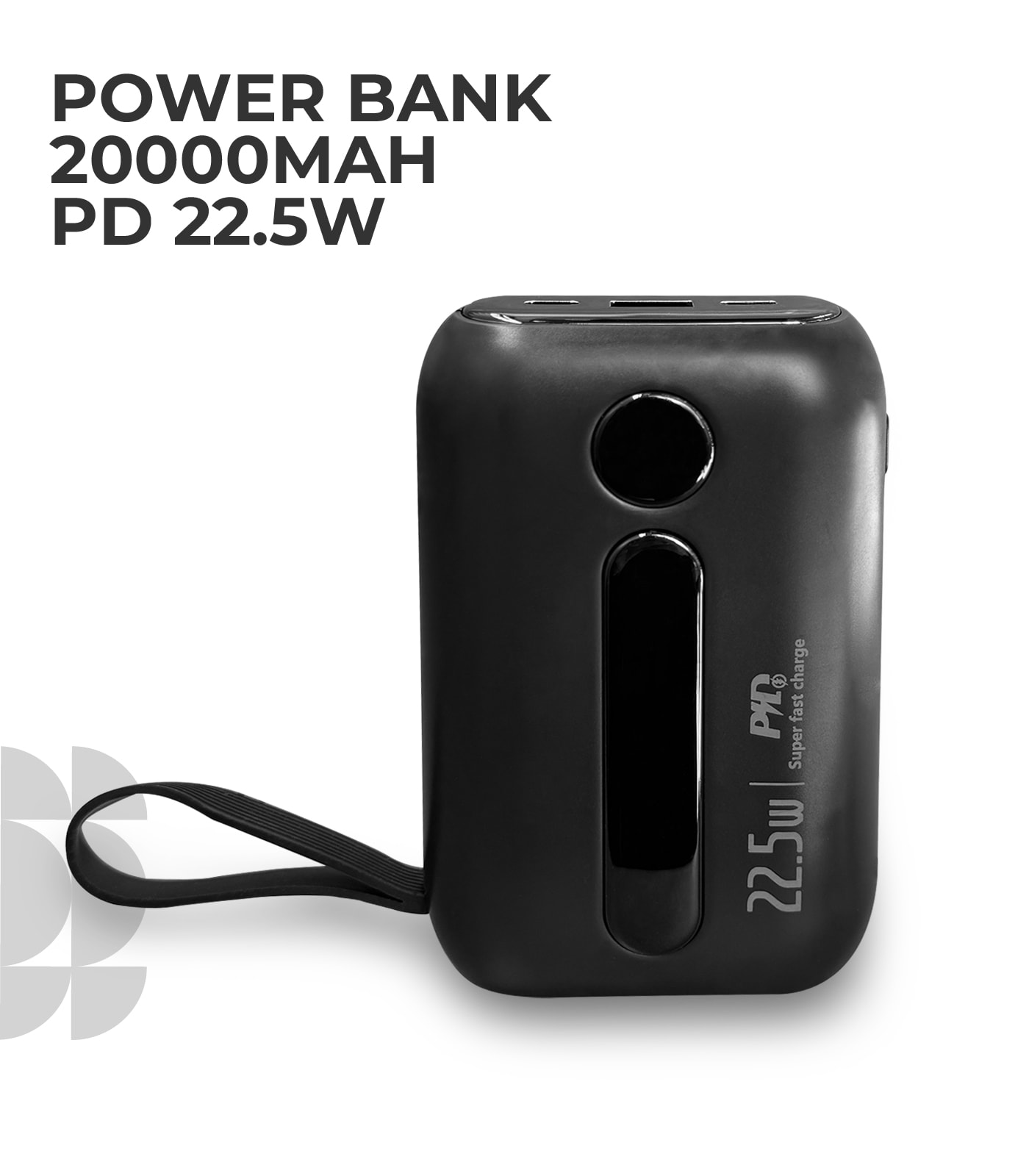 POWER BANK 20000MAH PD 22.5W BLACK