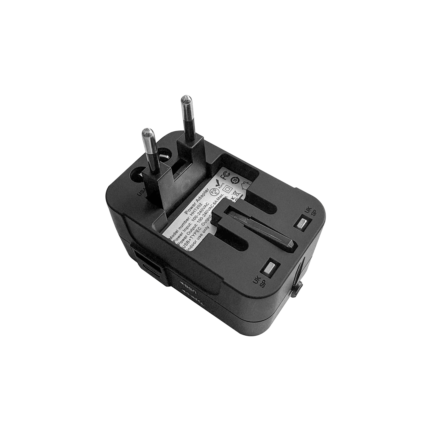 ADAPTADOR INTERNACIONAL 2400 MA USB TYPE-C NK5166