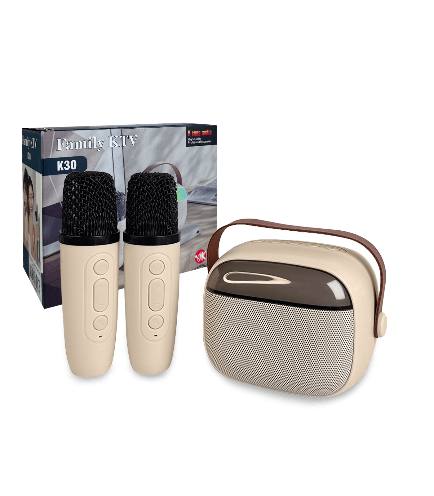 Parlante 2 Micrófono K30 - PARLANTE 2 MICRIFONO K30 WHITE