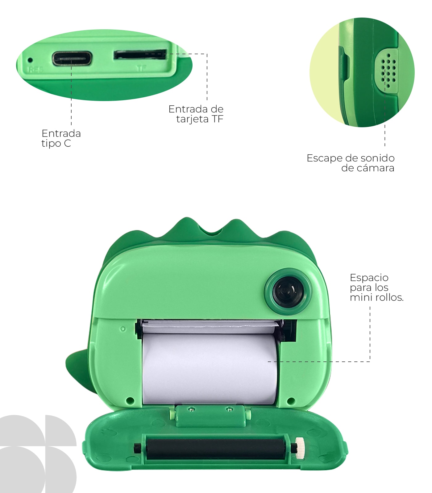 MINI CAMARA DIGITAL ANIMAL COCODRILO