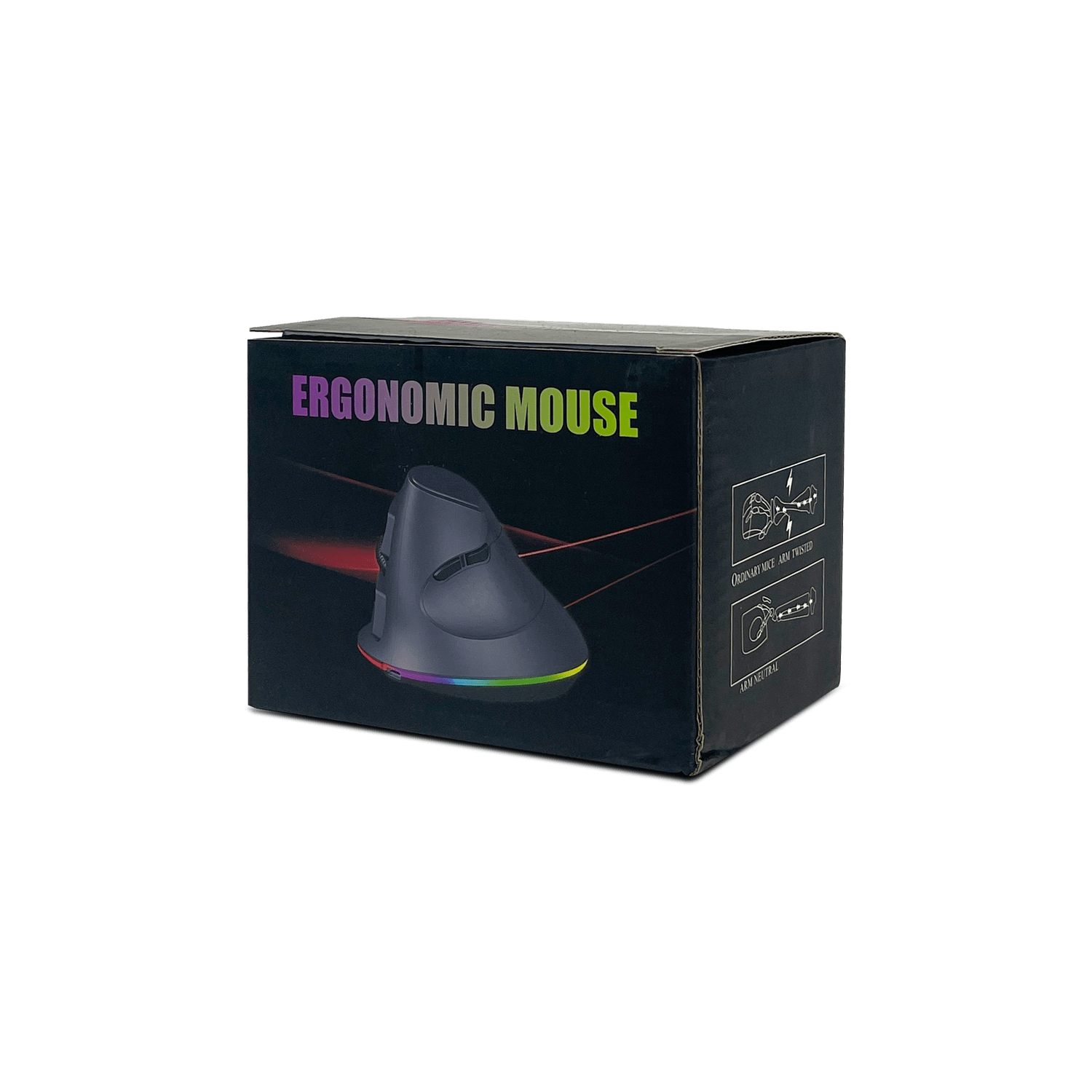 MOUSE ERGONOMICO ALAMBRICO RGB