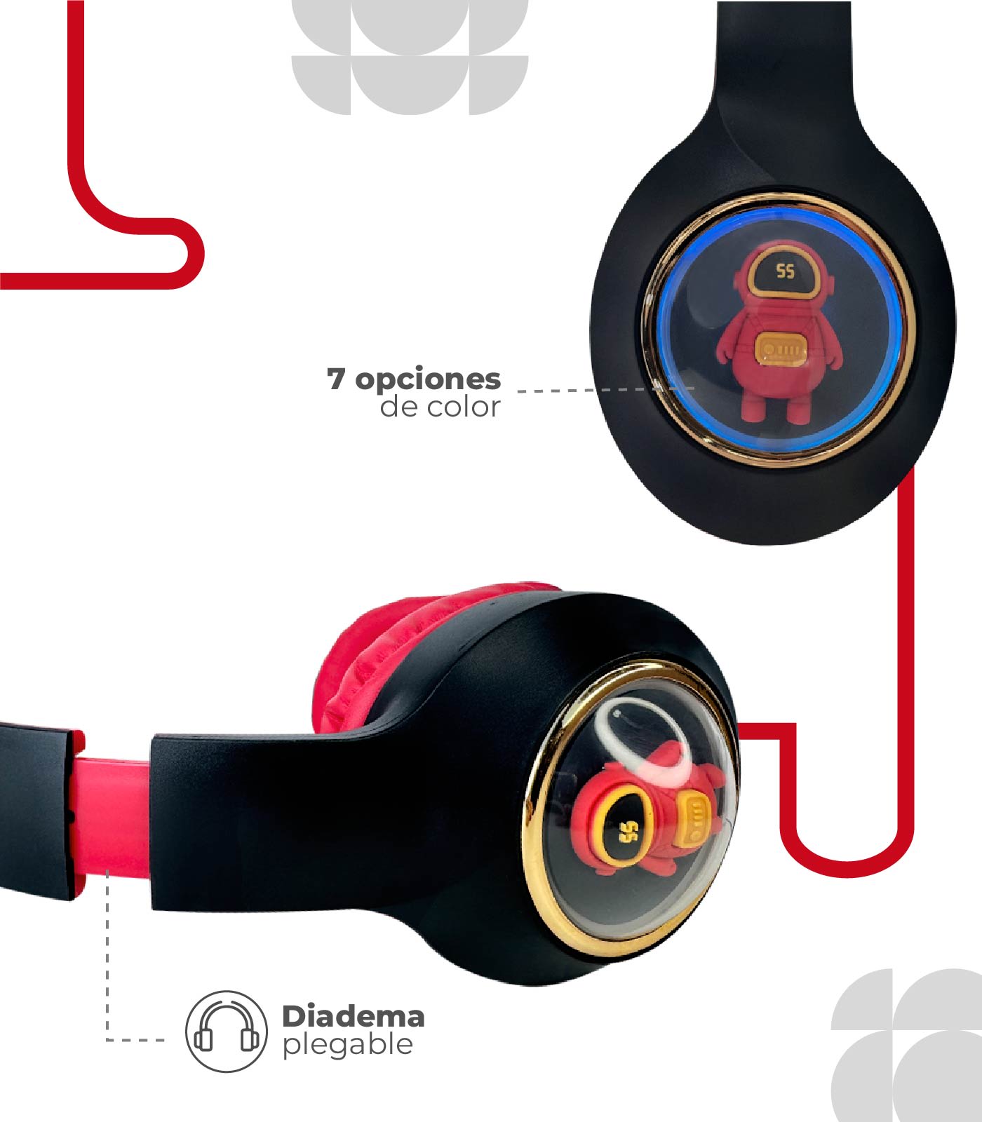 DIADEMA YDM55 BLACK-RED