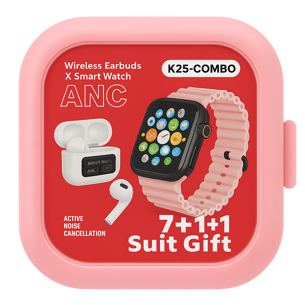 Smart Watch K25 Combo - SMART WATCH K25 COMBO PINK
