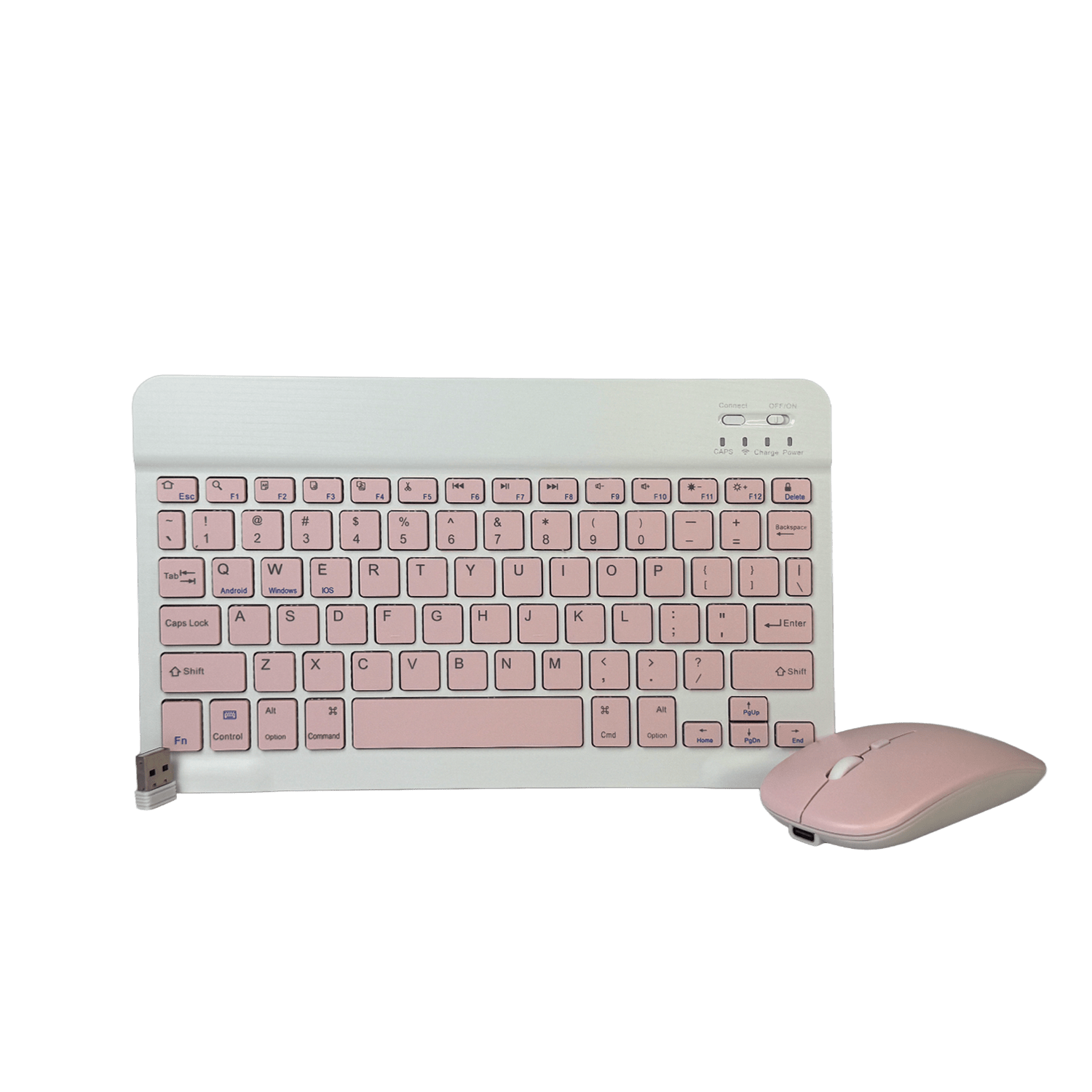 Teclado y Mouse Kit Inalámbrico - TECLADO Y MOUSE KIT INALAMBRICO ROSADO