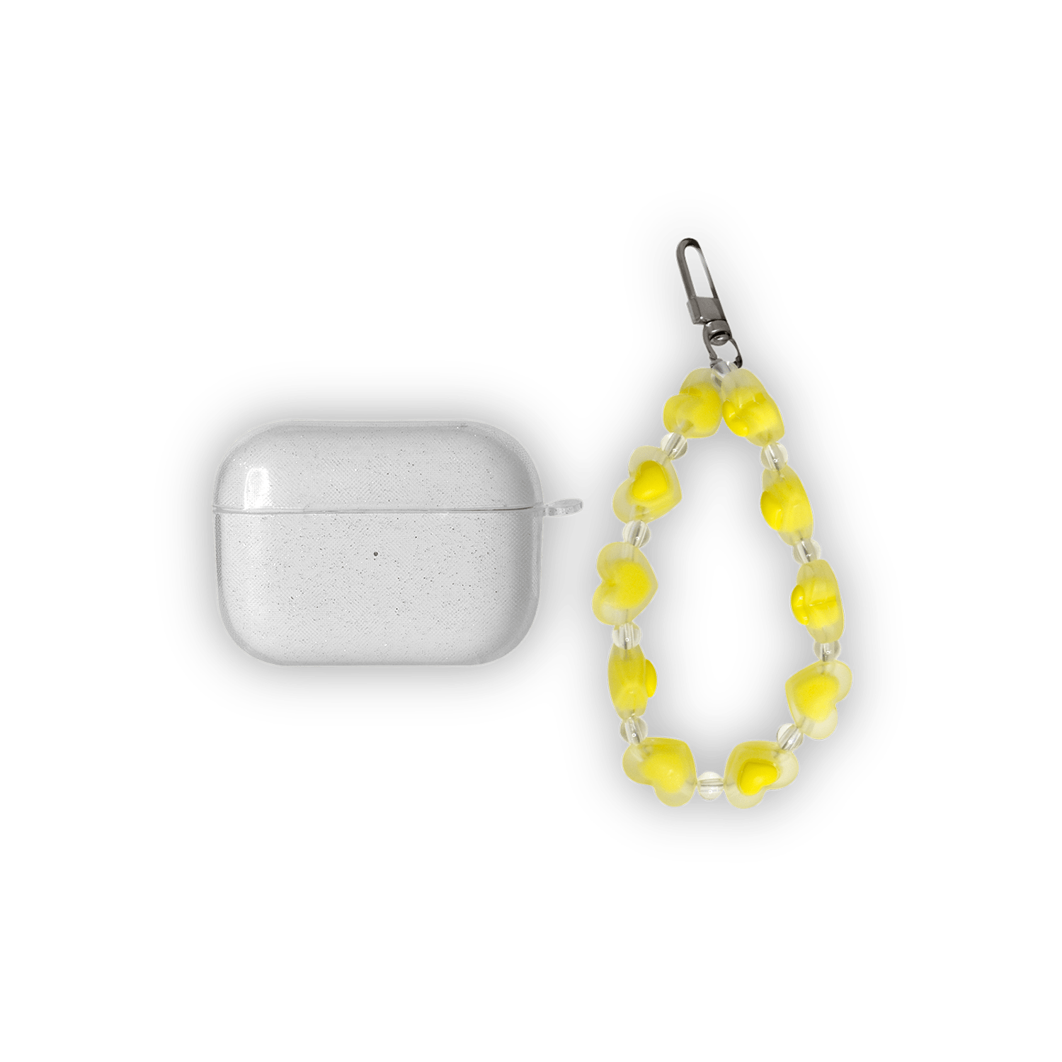 FUNDA ESCARCHA AIRPODS PRO MANILLA