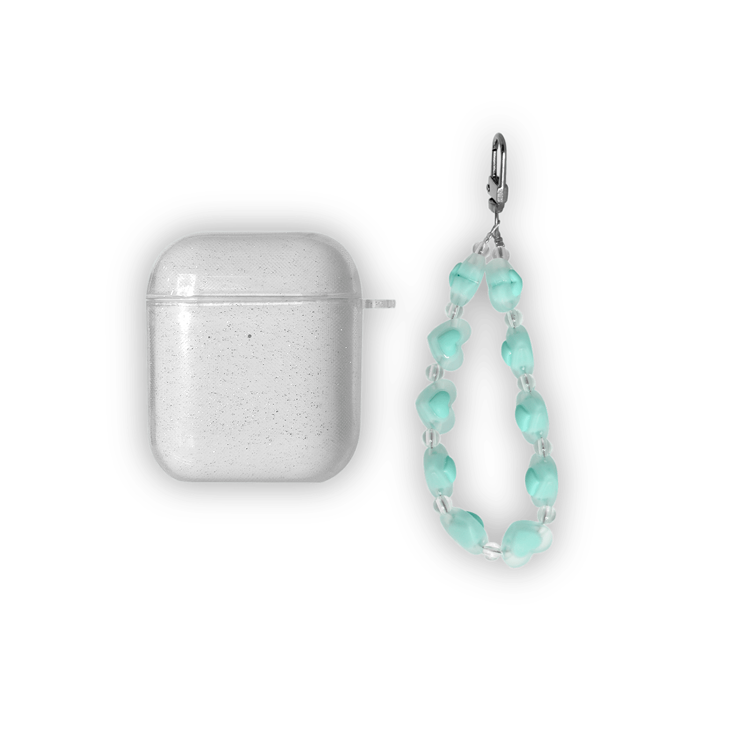 FUNDA ESCARCHA AIRPODS 1/2 MANILLA