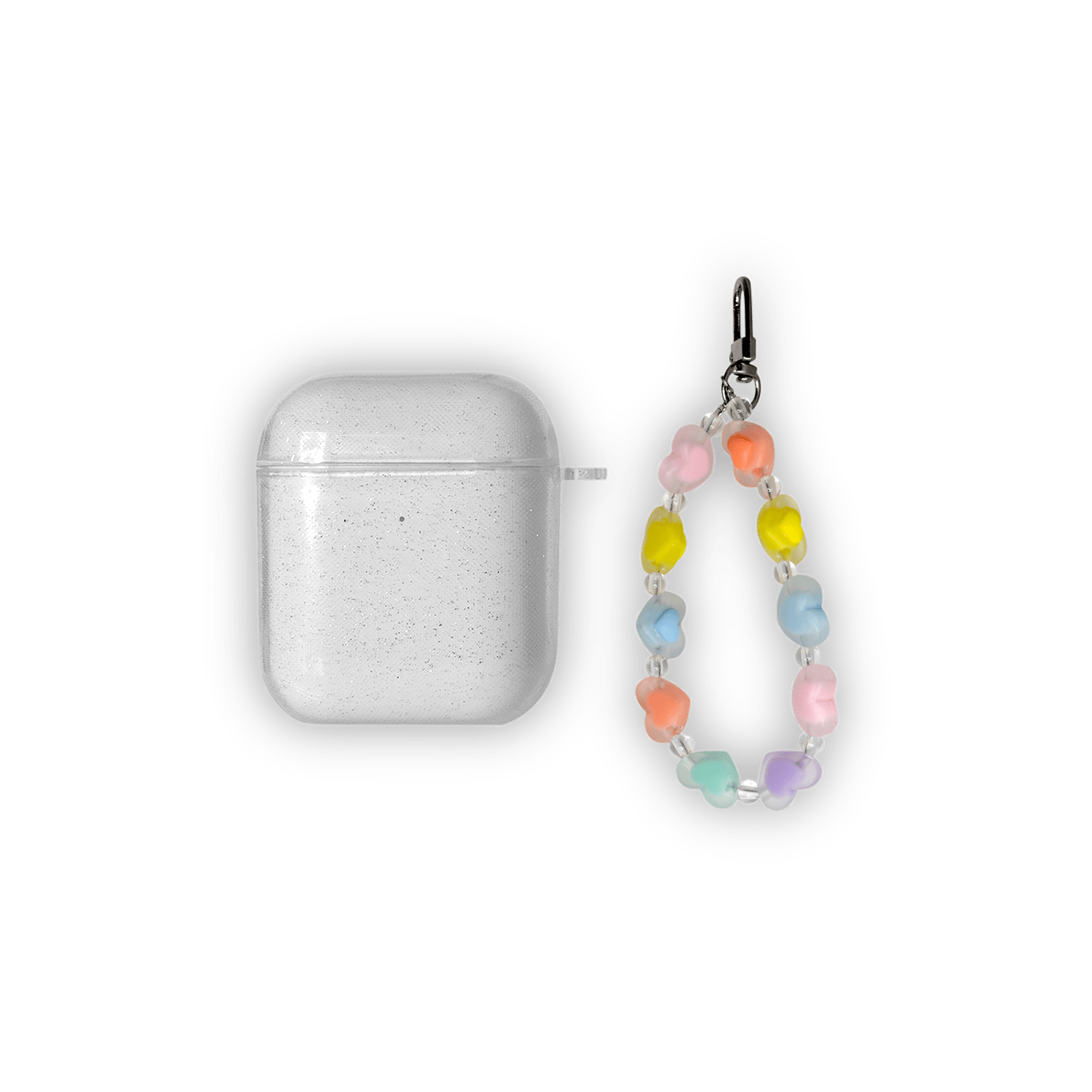 FUNDA ESCARCHA AIRPODS 1/2 MANILLA