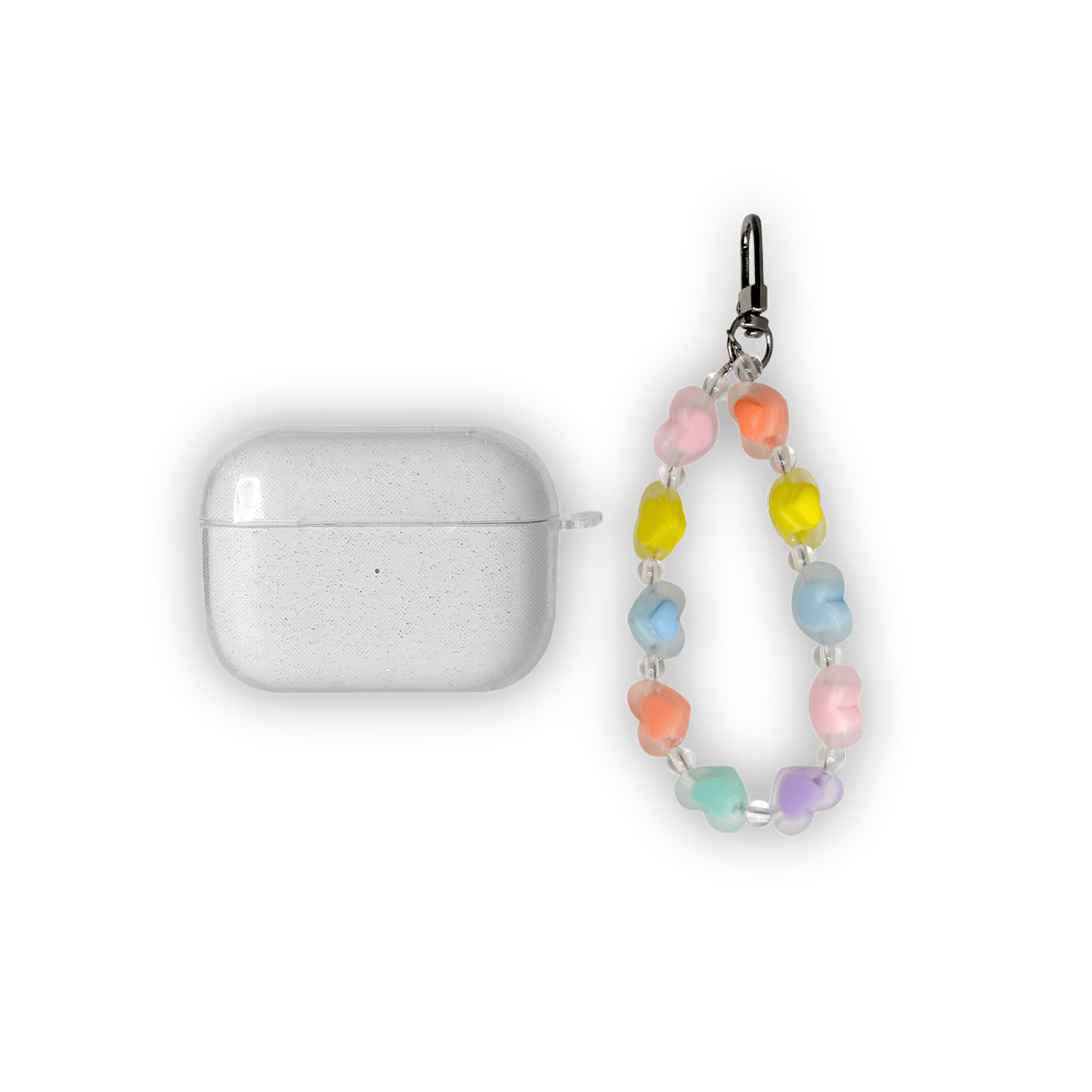 FUNDA ESCARCHA AIRPODS PRO 2 MANILLA