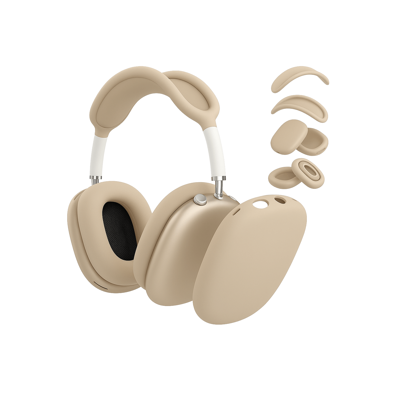 Set Protector AirPods Max - ACCESORIOS PARA DIADEMA BEIGE