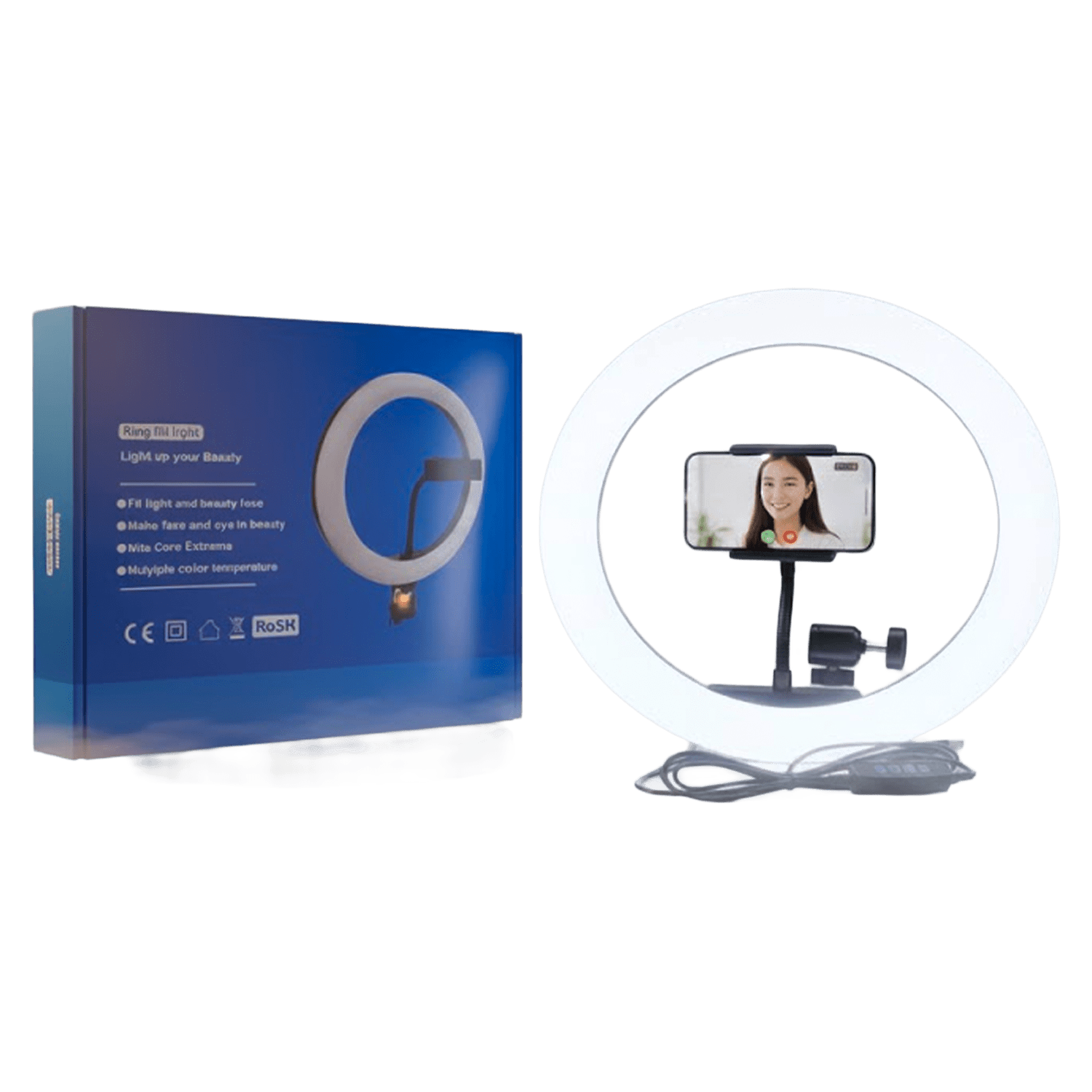 Aro de Luz BD-300D Recargable de 30 cm - ARO DE LUZ BD-300D