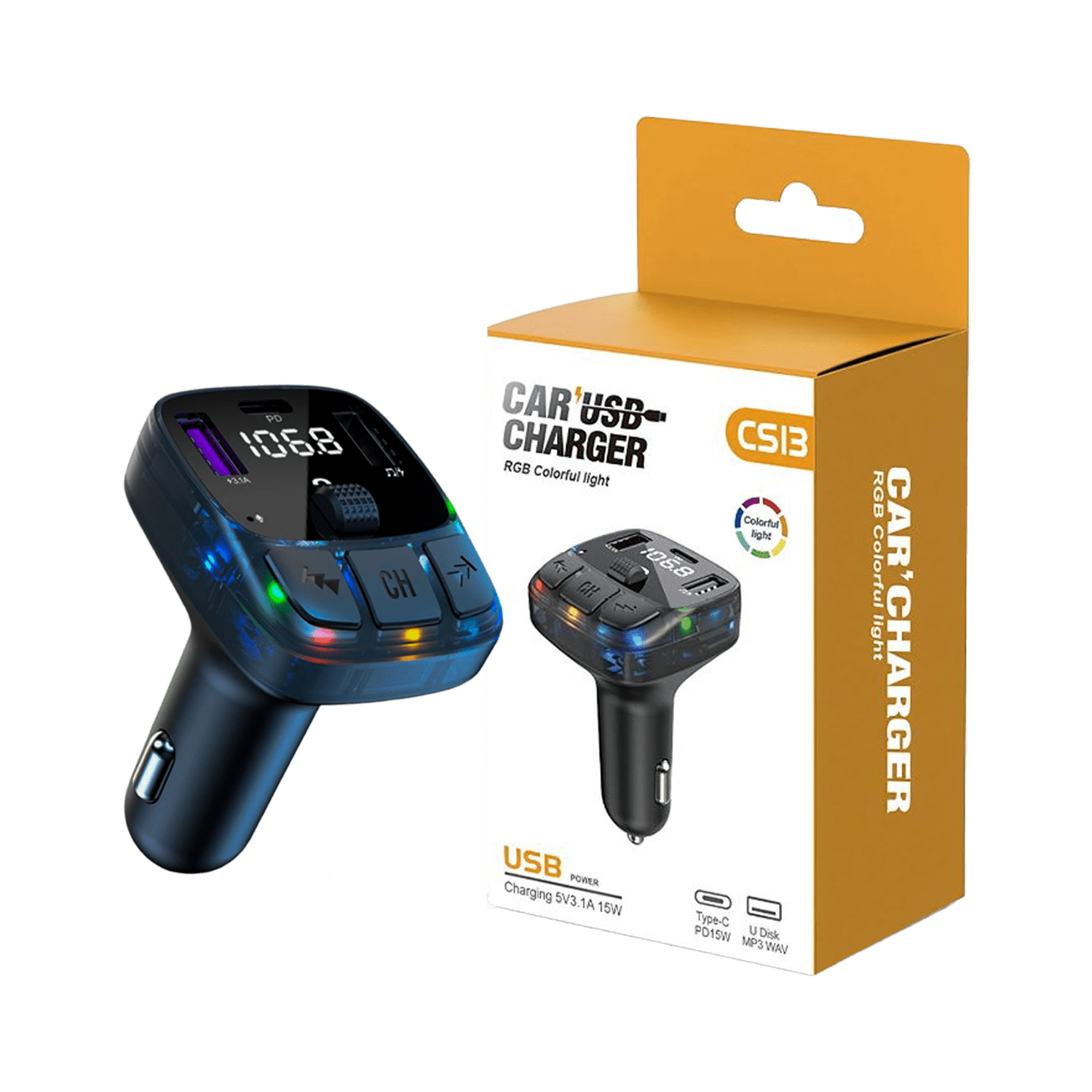 Modulador FM CS13 para Carro - MODULADOR CS13