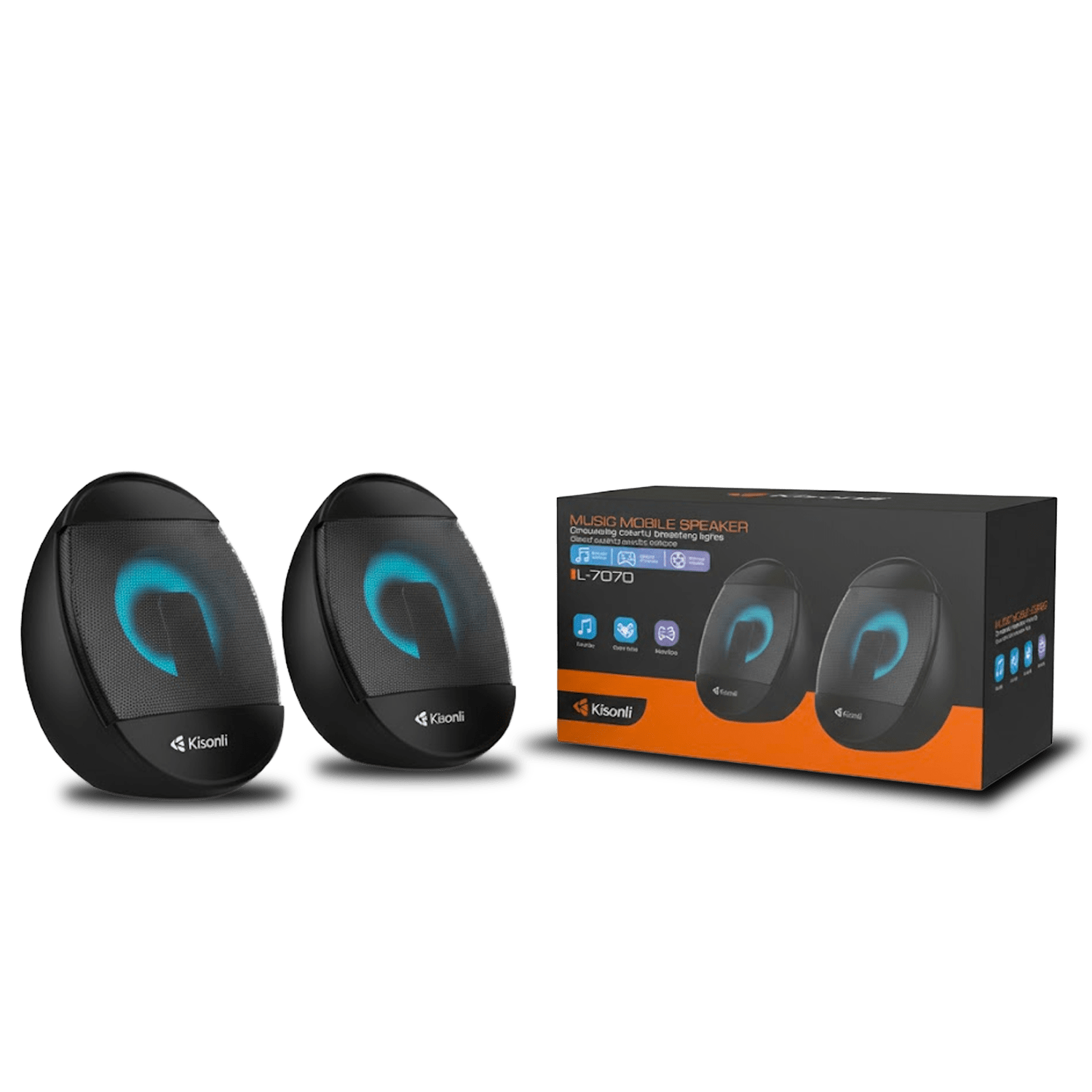 Parlante Doble L-7070 con Luces LED - PARLANTE L-7070