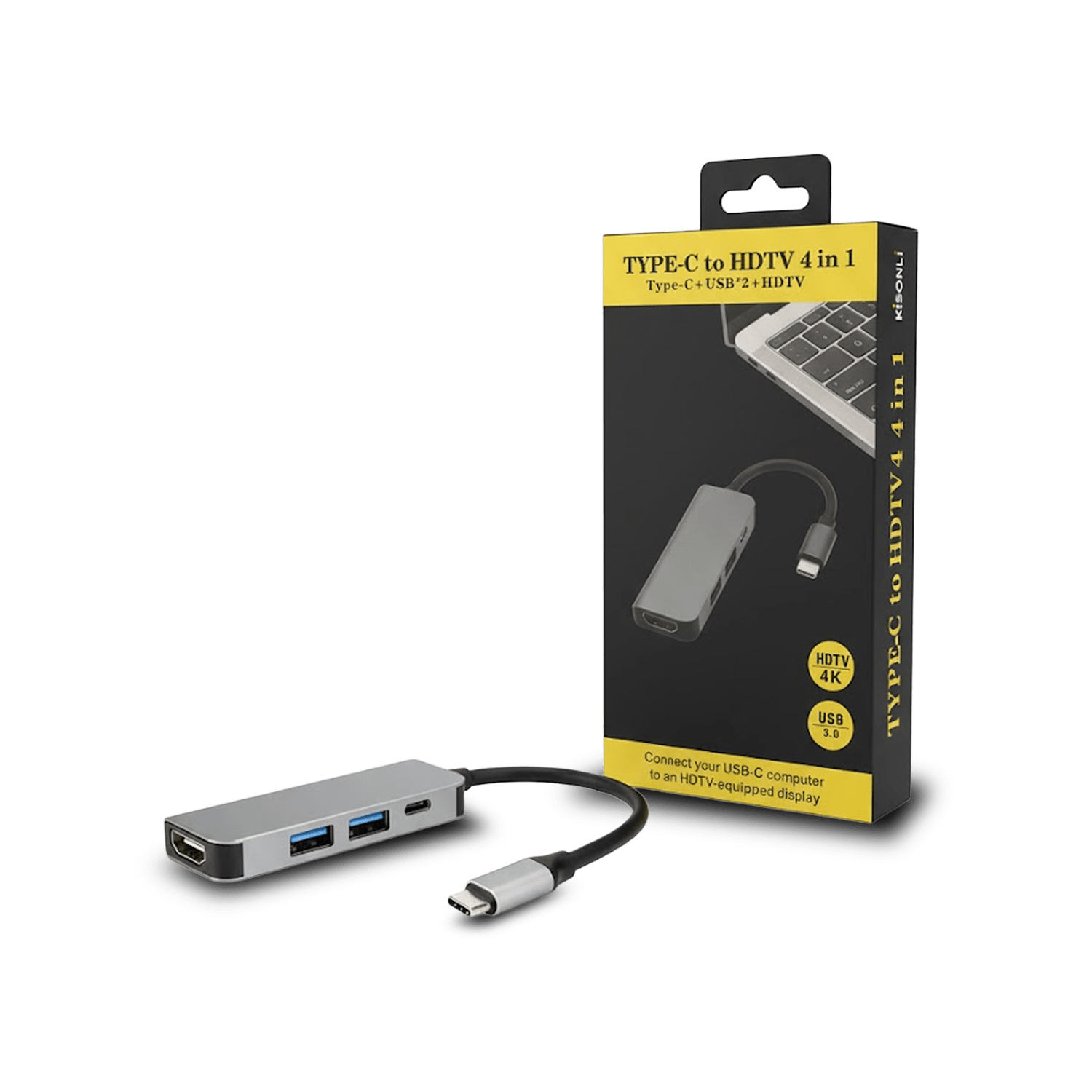 ADAPTADOR TYPE-C HDTV 4 IN 1 - ADAPTADOR TYPE-C HDTV 4 IN 1