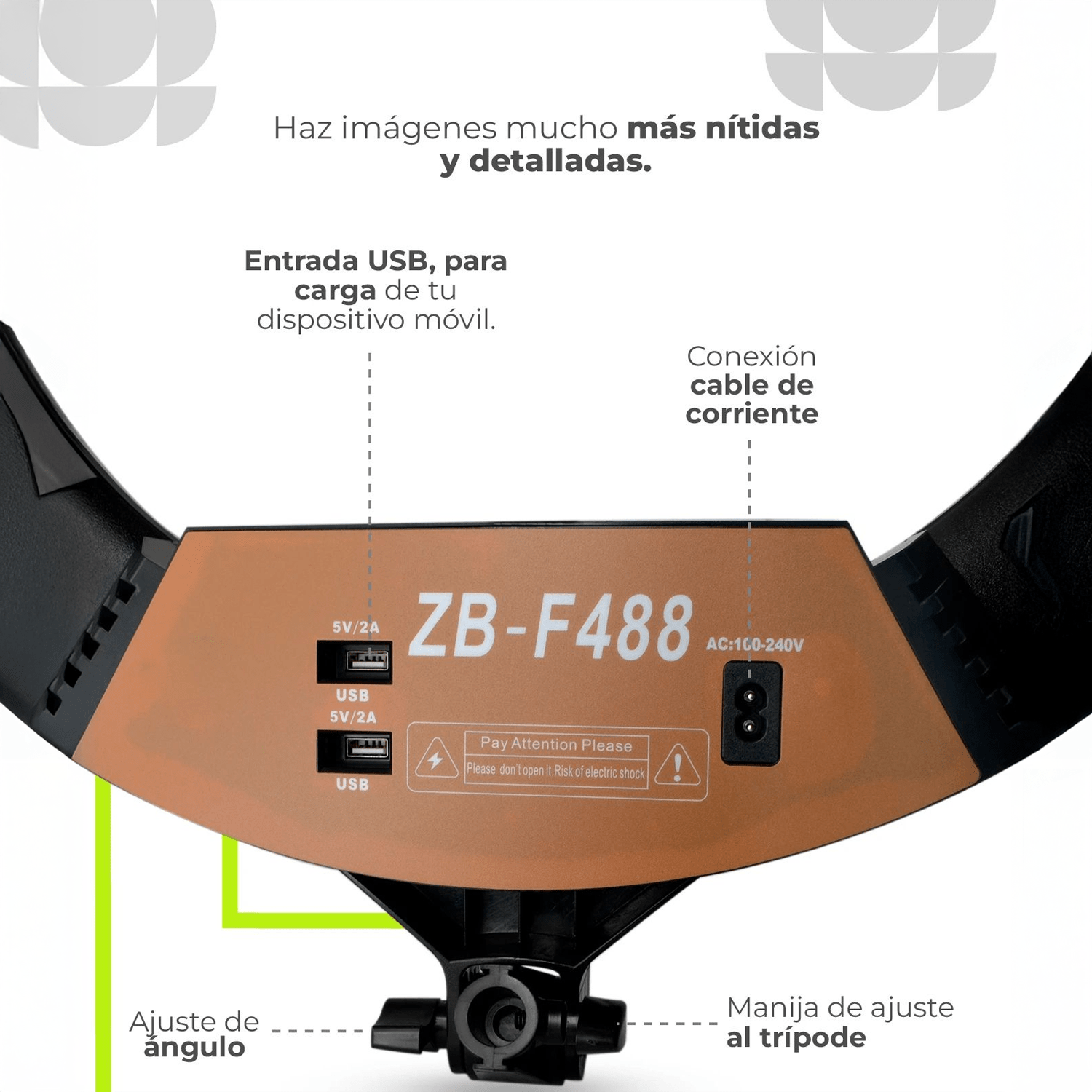 ARO DE LUZ ZB-F488 55CM 3T