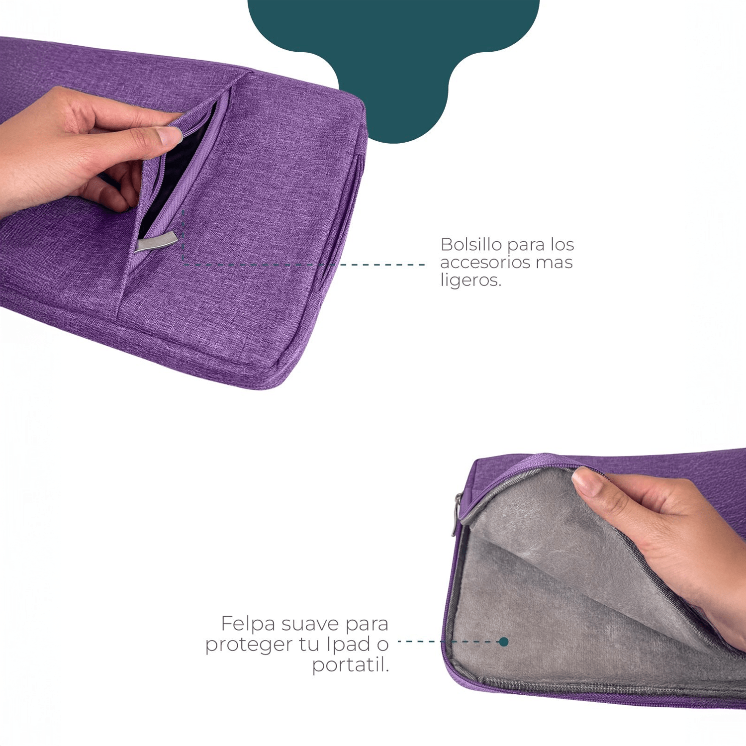 MALETÍN ACOLCHADO 11 in. PURPLE