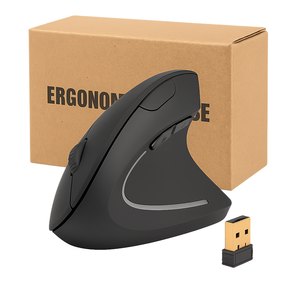 Mouse Ergonómico Inalámbrico Para Izquierdos - MOUSE ERGONOMICO INALAMBRICO PARA IZQUIERDOS