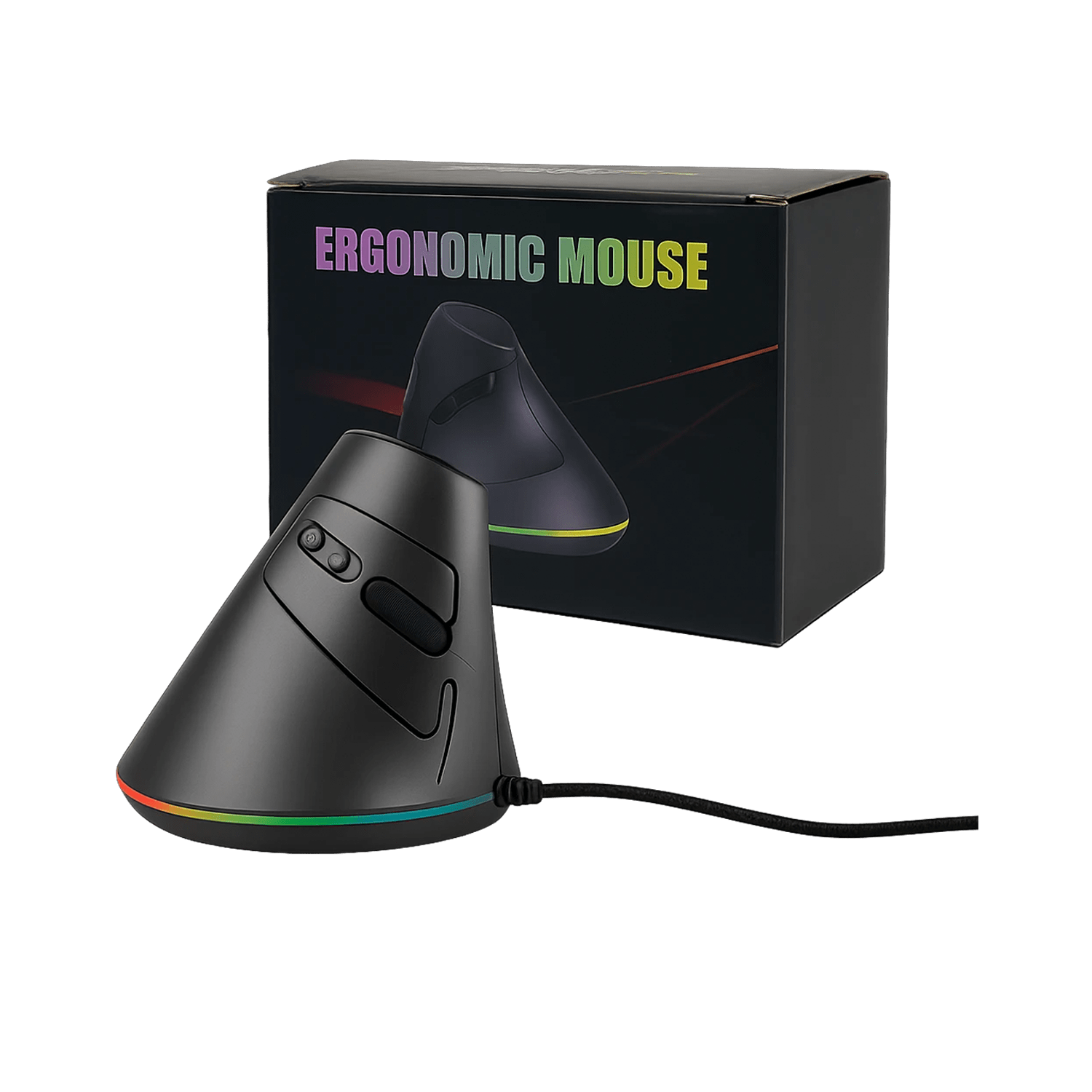 Mouse Ergonómico Alámbrico RGB