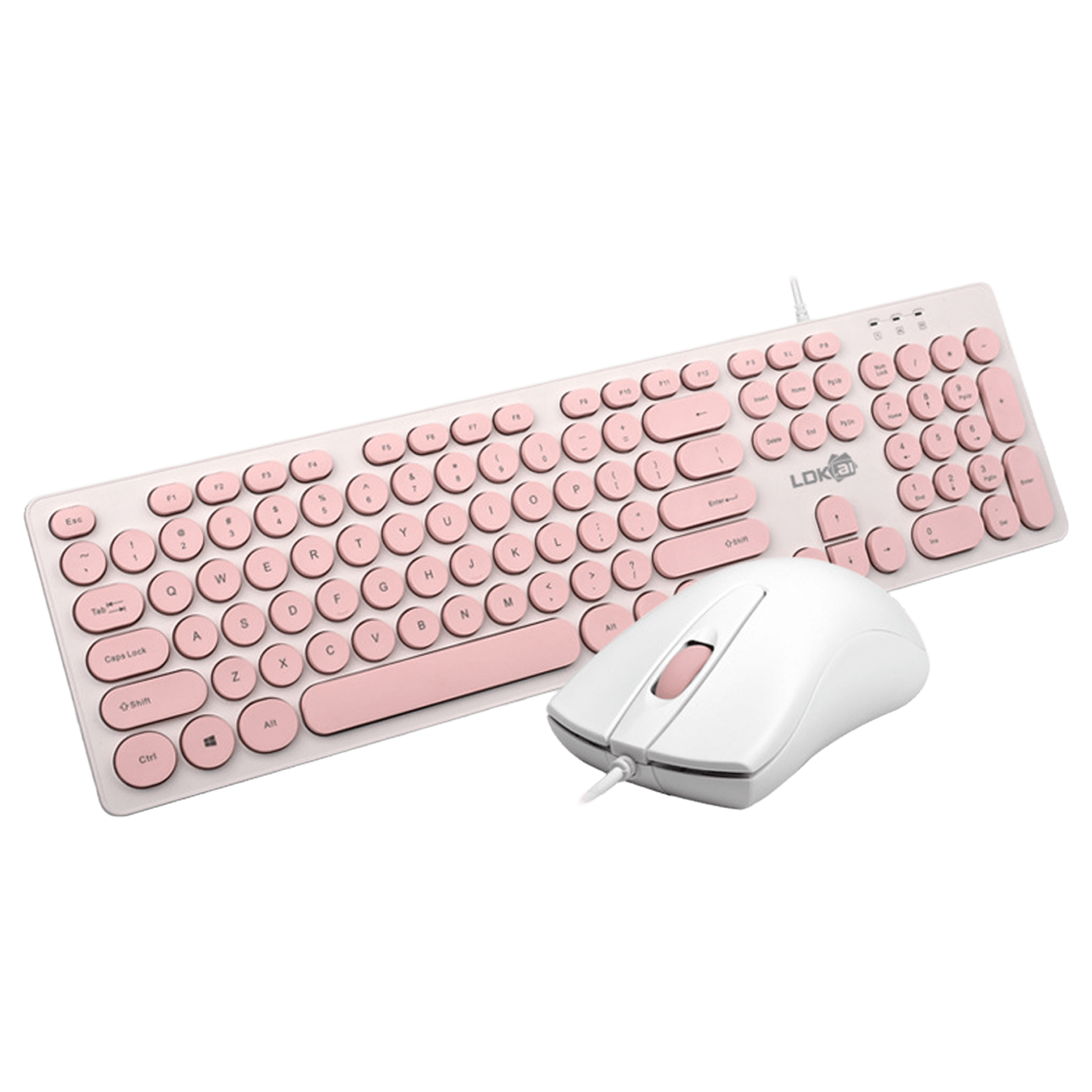 Combo Teclado + Mouse 1900 - COMBO TECLADO + MOUSE  1900 ROSADO