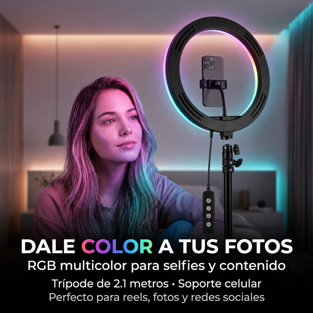 Aro de Luz Colores 26cm