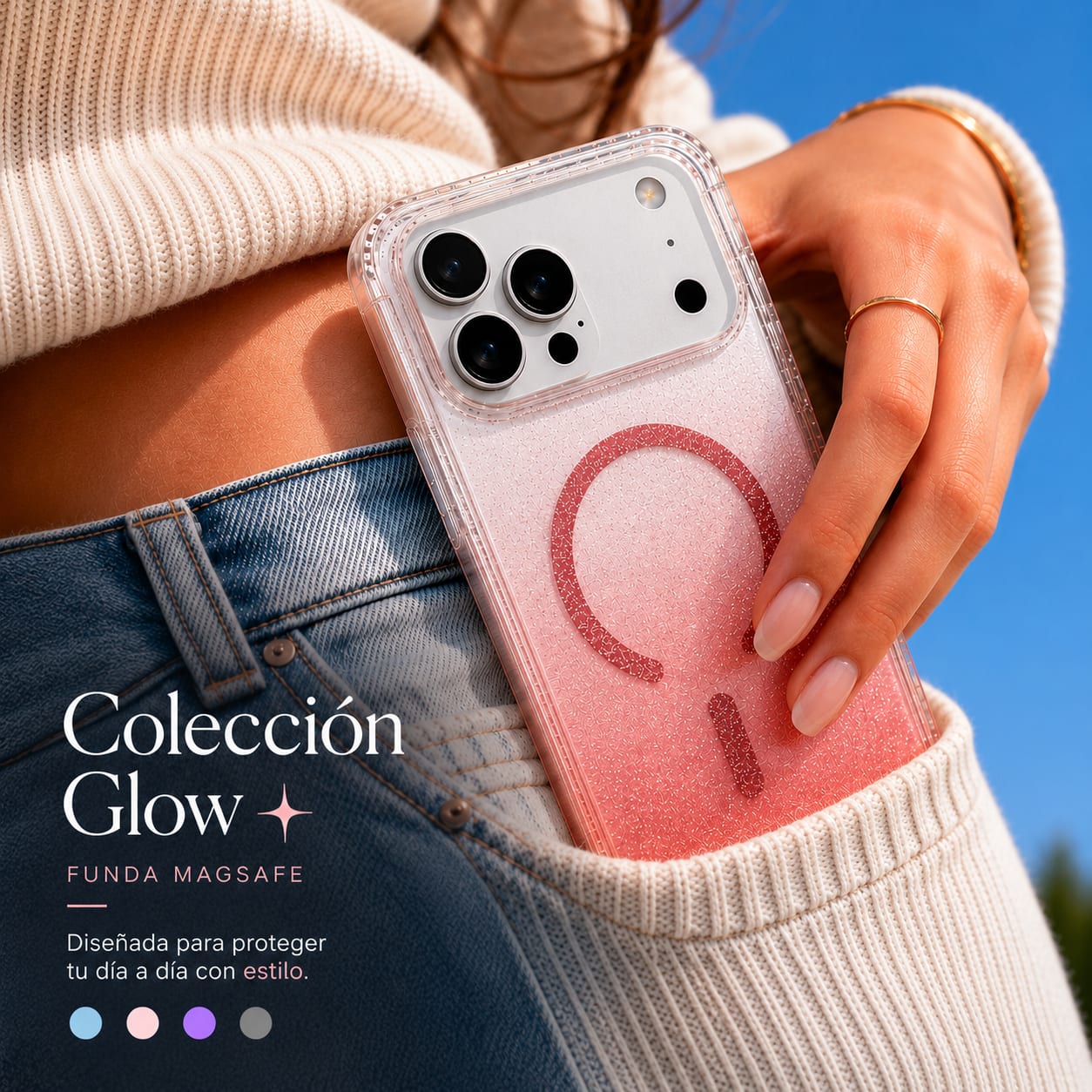 Glow Collection MagSafe Case - Glow MagSafe Case para iPhone 17 Pro Max– Pink Glow