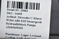Mercedes C Klasse W204  ABS ESP Steuergerät Hydraulikblock Pumpe A2045455432 Bild 5